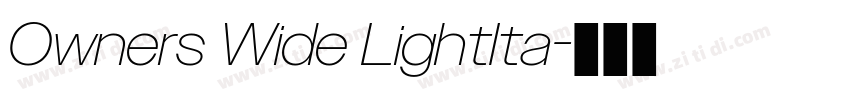 Owners Wide LightIta字体转换